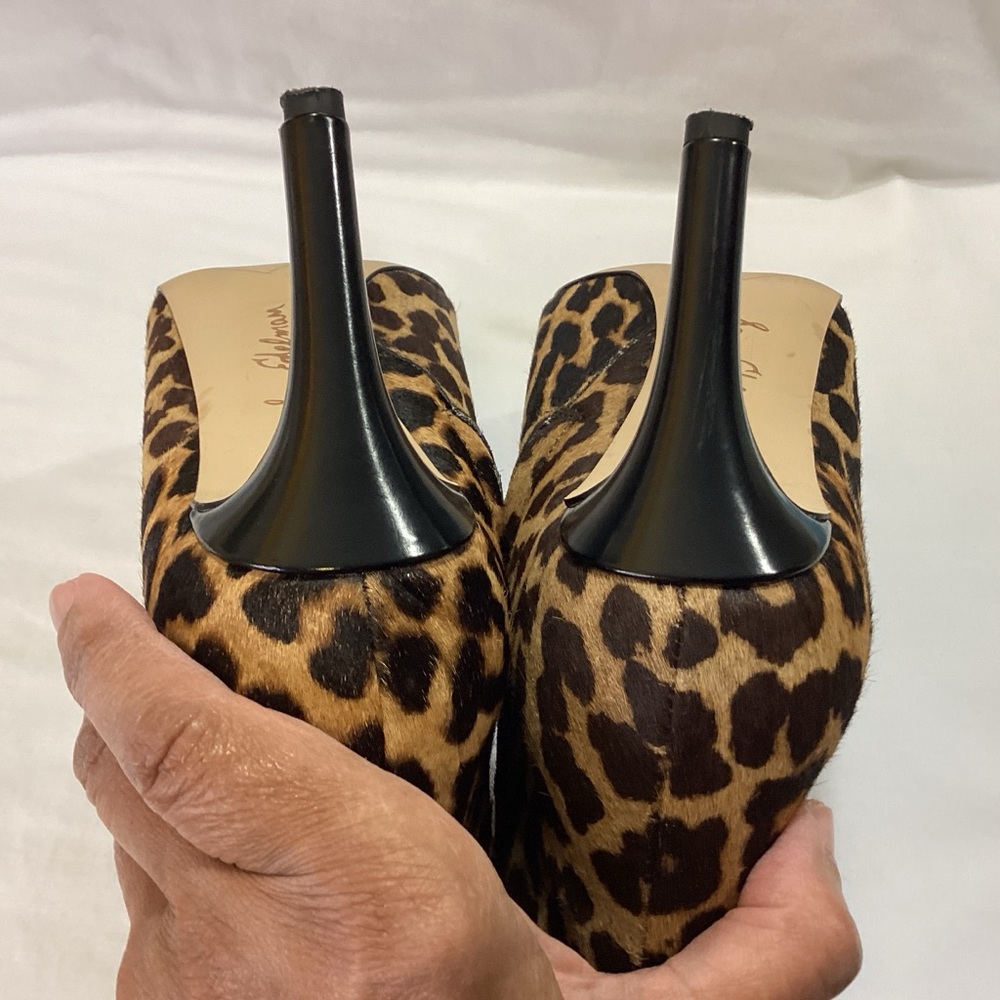 Sam Edelman Leopard Print Ankle Booties SZ 8M $120 - Picture 11 of 12